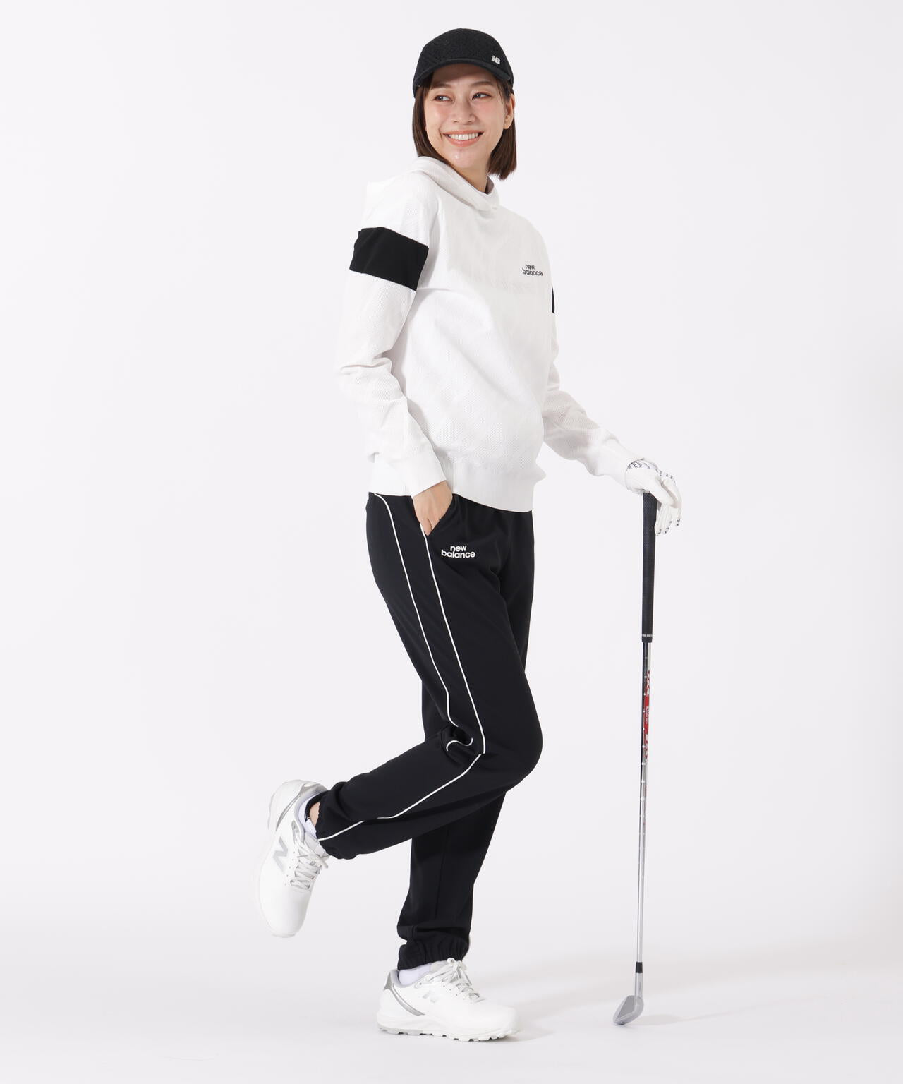 ゼブラ柄 ニット プルオーバー フーディー (WOMENS) | new balance