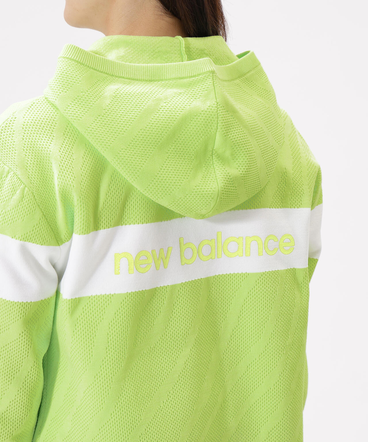 ゼブラ柄 ニット プルオーバー フーディー (WOMENS) | new balance