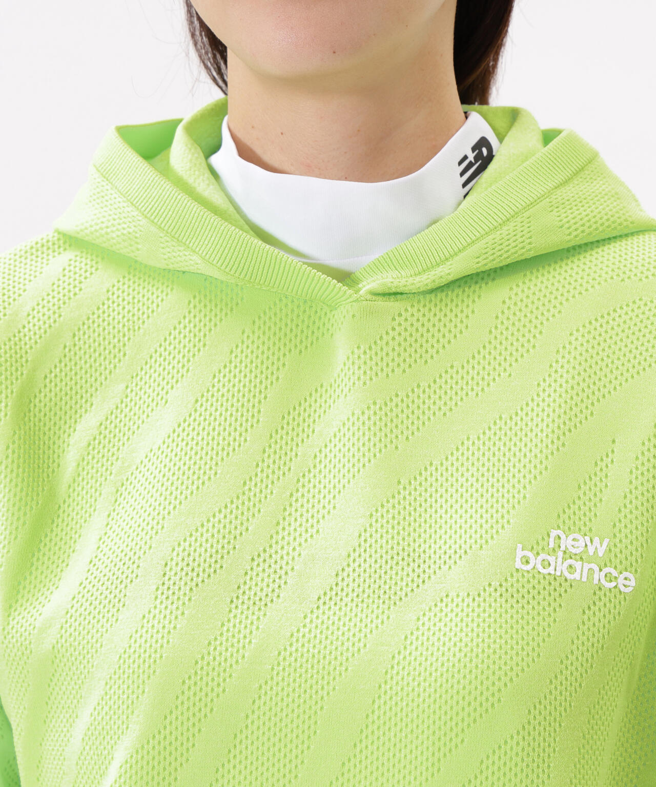 ゼブラ柄 ニット プルオーバー フーディー (WOMENS) | new balance