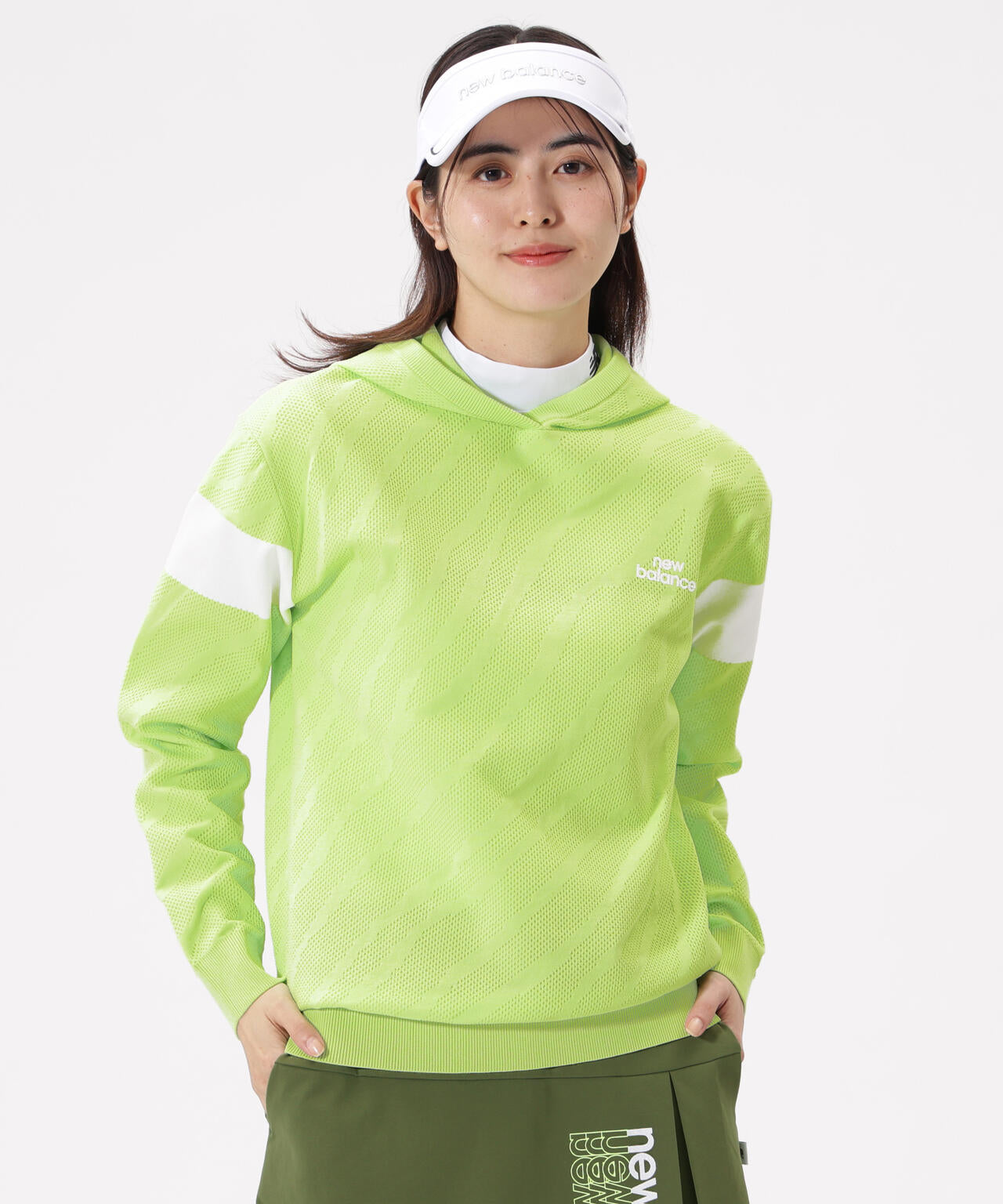 ゼブラ柄 ニット プルオーバー フーディー (WOMENS) | new balance