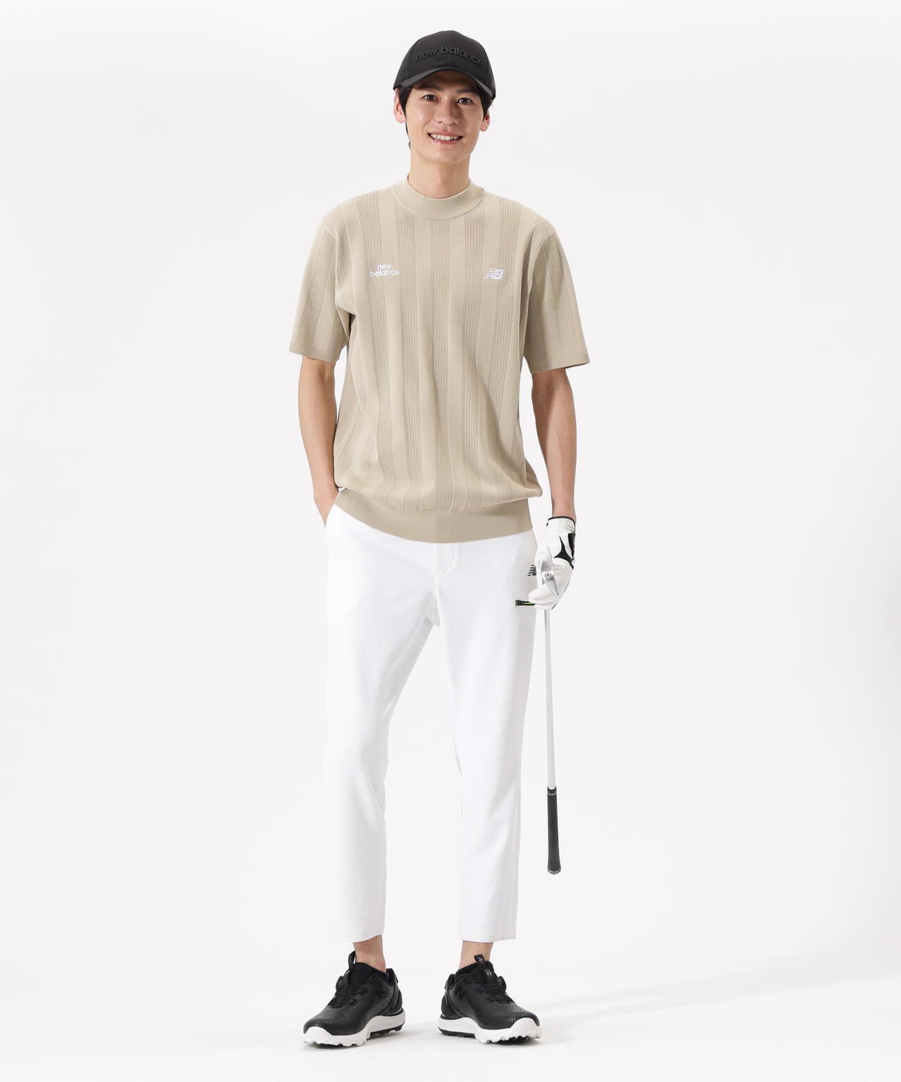 直営店舗限定】ハーフスリーブ モックネック ニット プルオーバー