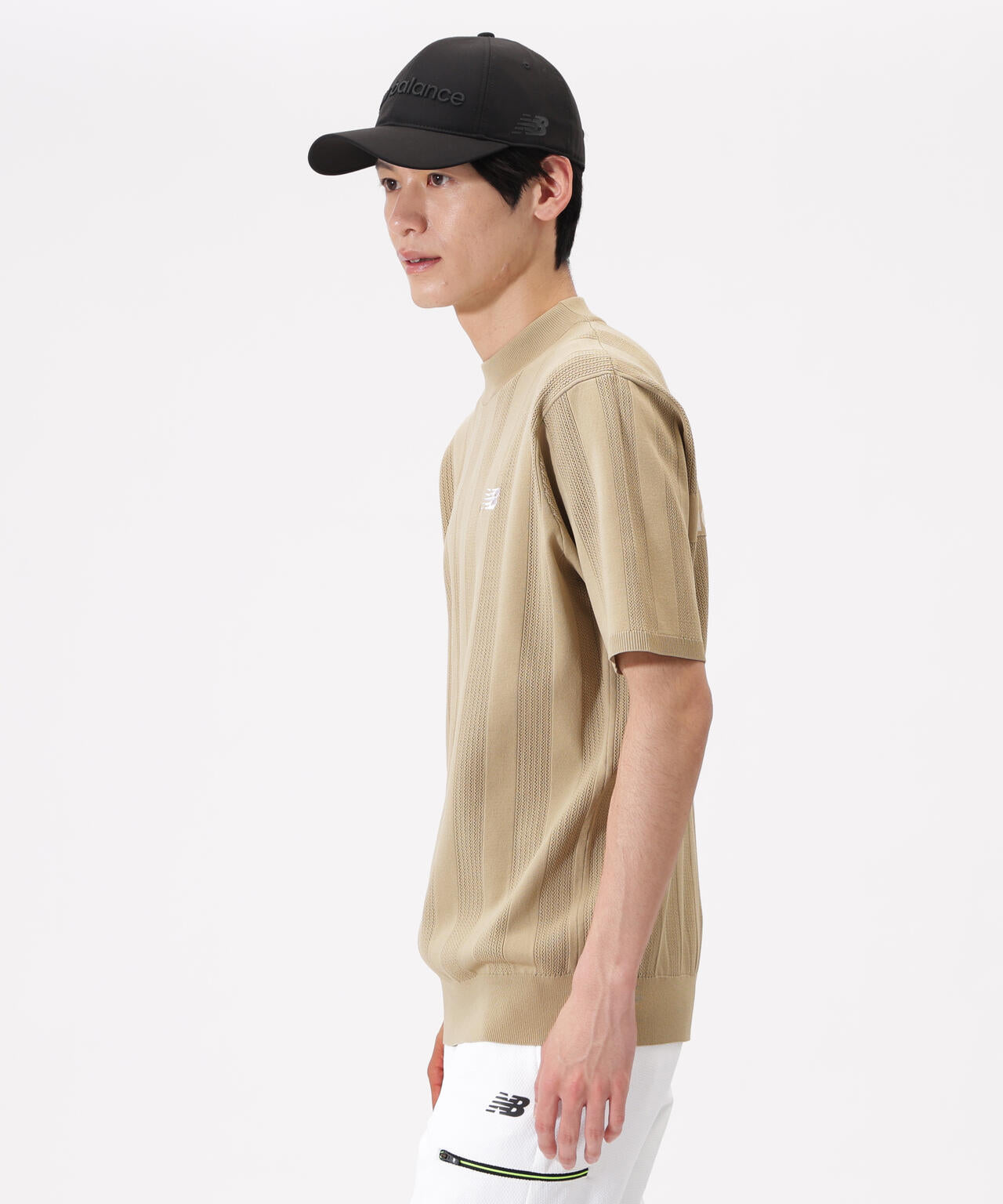 直営店舗限定】ハーフスリーブ モックネック ニット プルオーバー