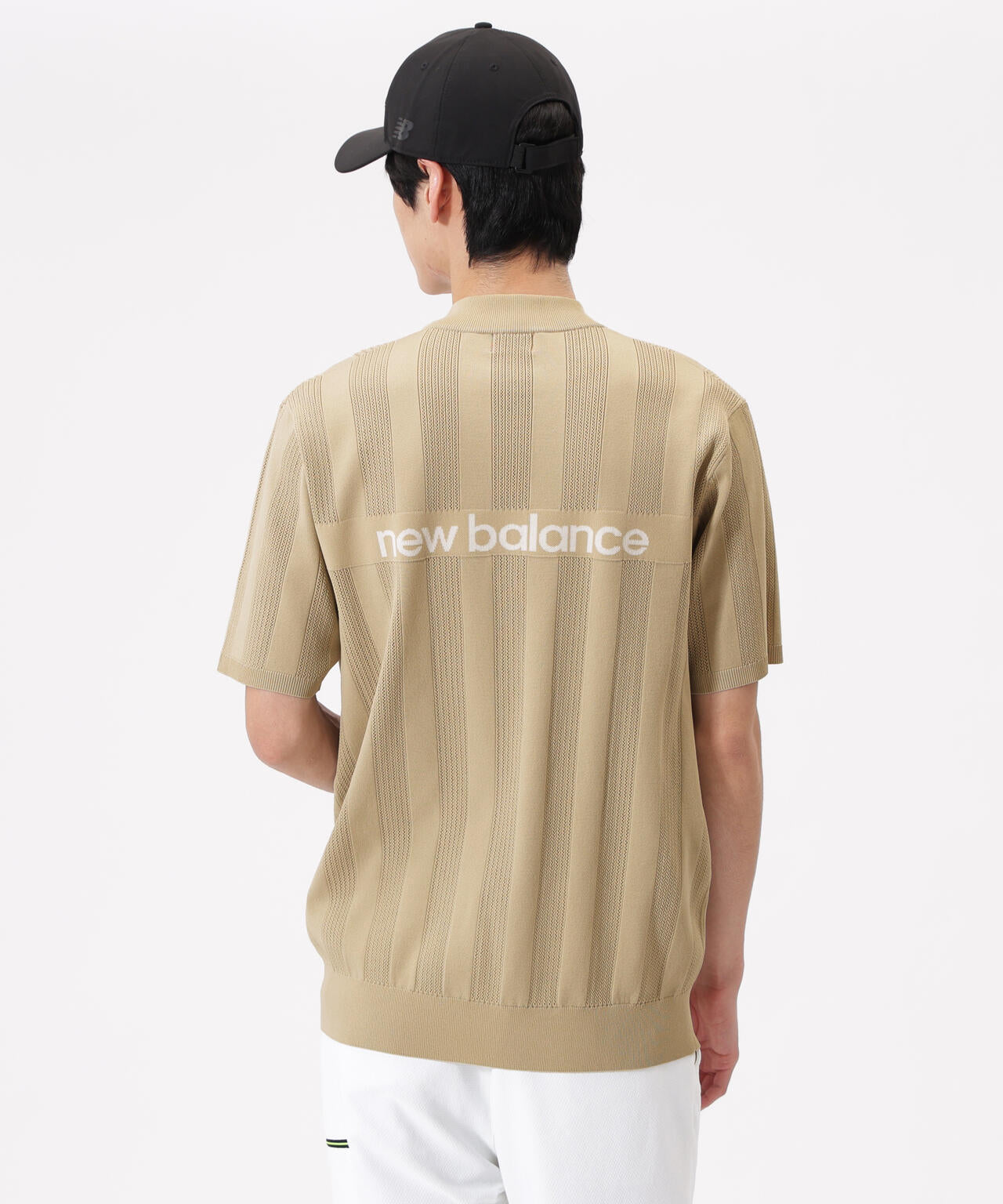 【直営店舗限定】ハーフスリーブ モックネック ニット プルオーバー (MENS)