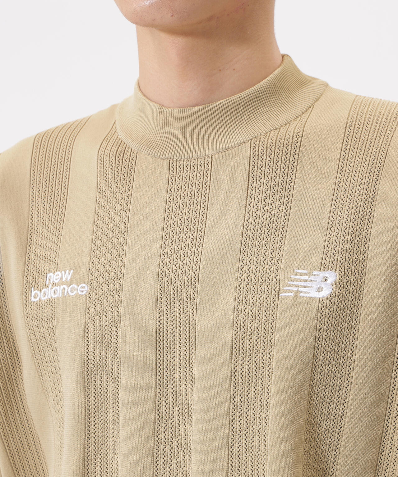 直営店舗限定】ハーフスリーブ モックネック ニット プルオーバー
