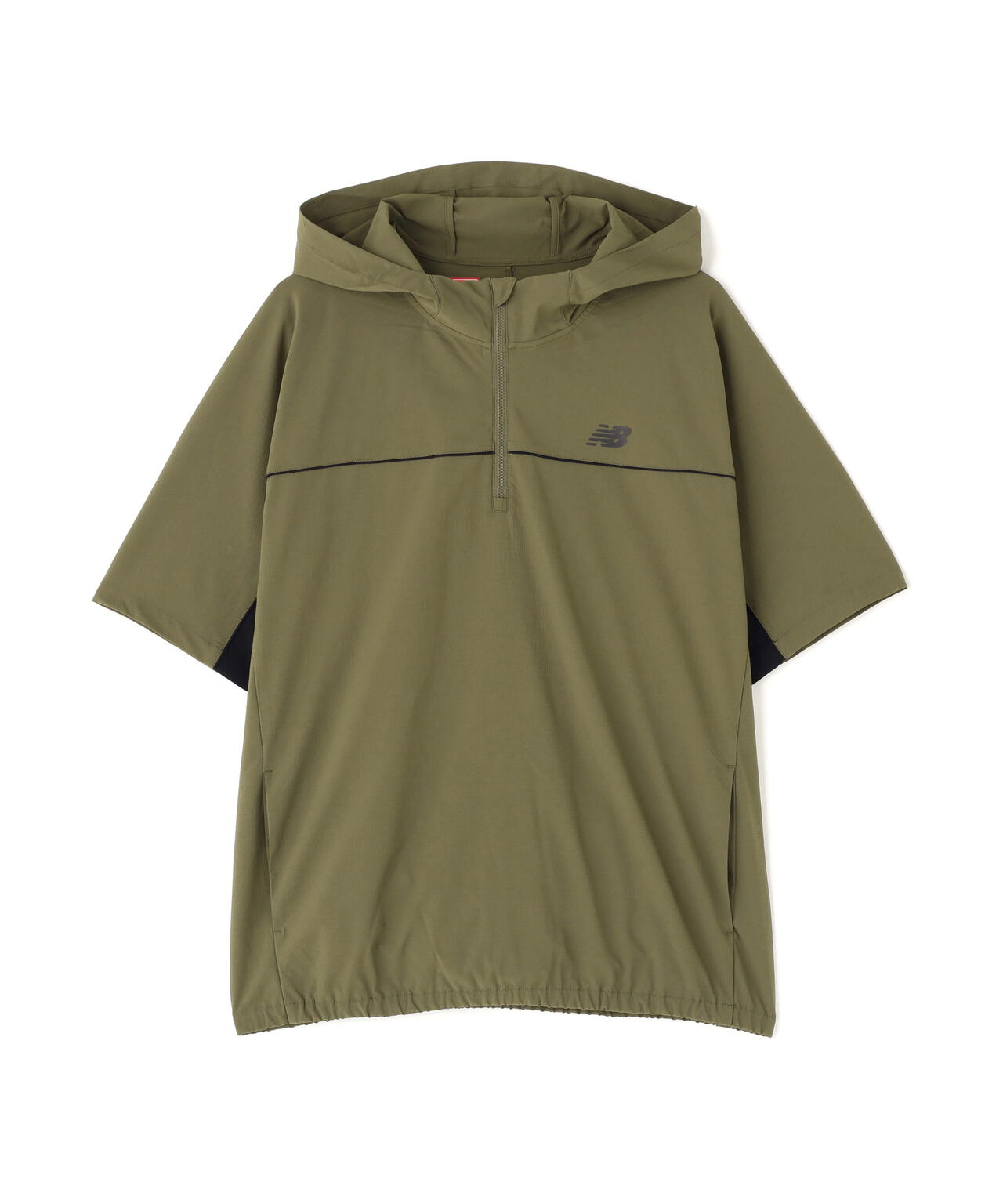 撥水 ハーフジップ プルオーバー フーディー (MENS)