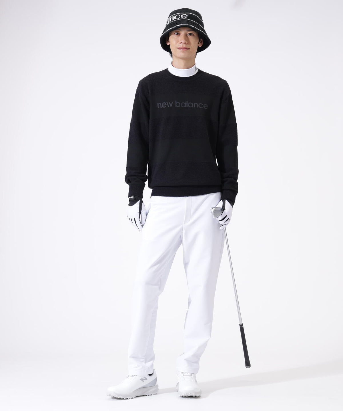 メランジ 裏起毛 ロングパンツ (MENS)