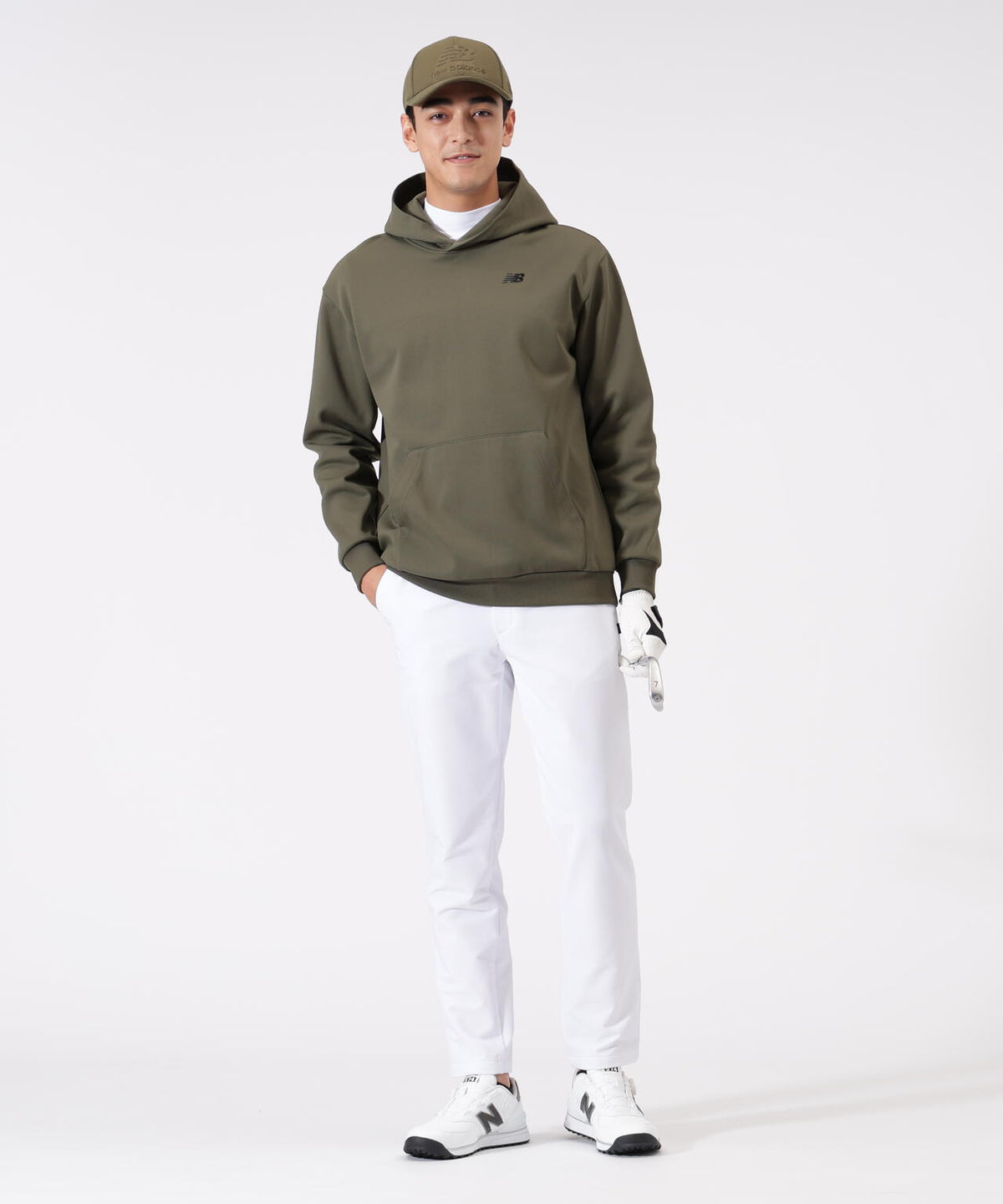メランジ 裏起毛 ロングパンツ (MENS)