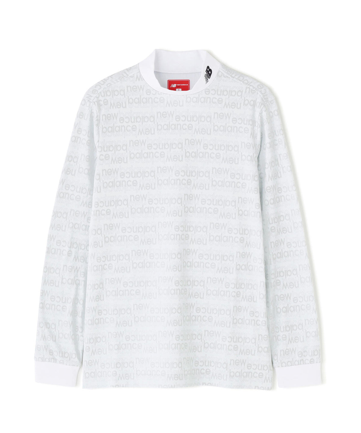 ロゴ総柄 長袖 モックネック プルオーバー (MENS)
