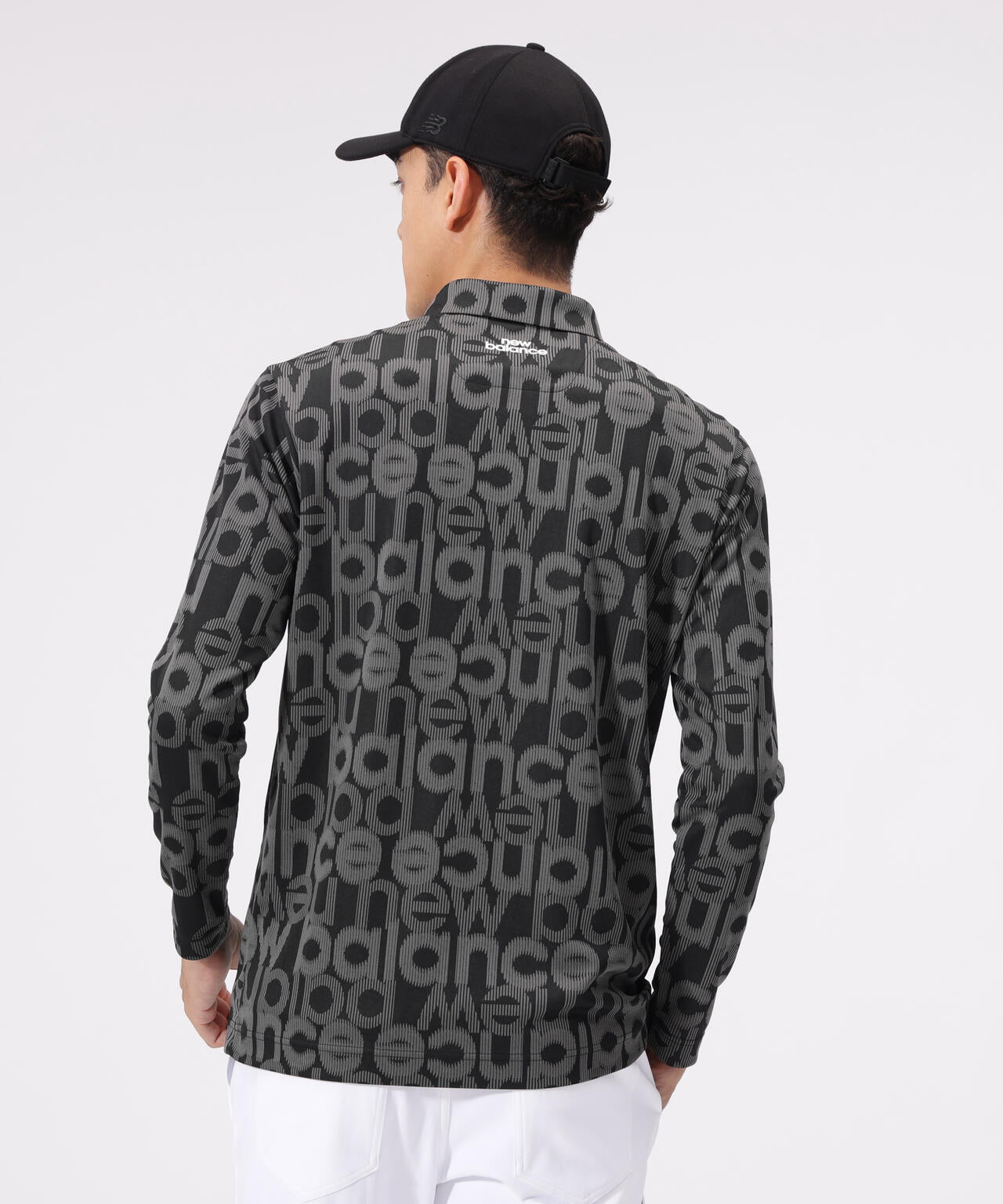 new balance golf メンズシャツ サイズ7 黒 UV 長袖 カラーシャツ (MENS) | new balance golf（ニューバランス
