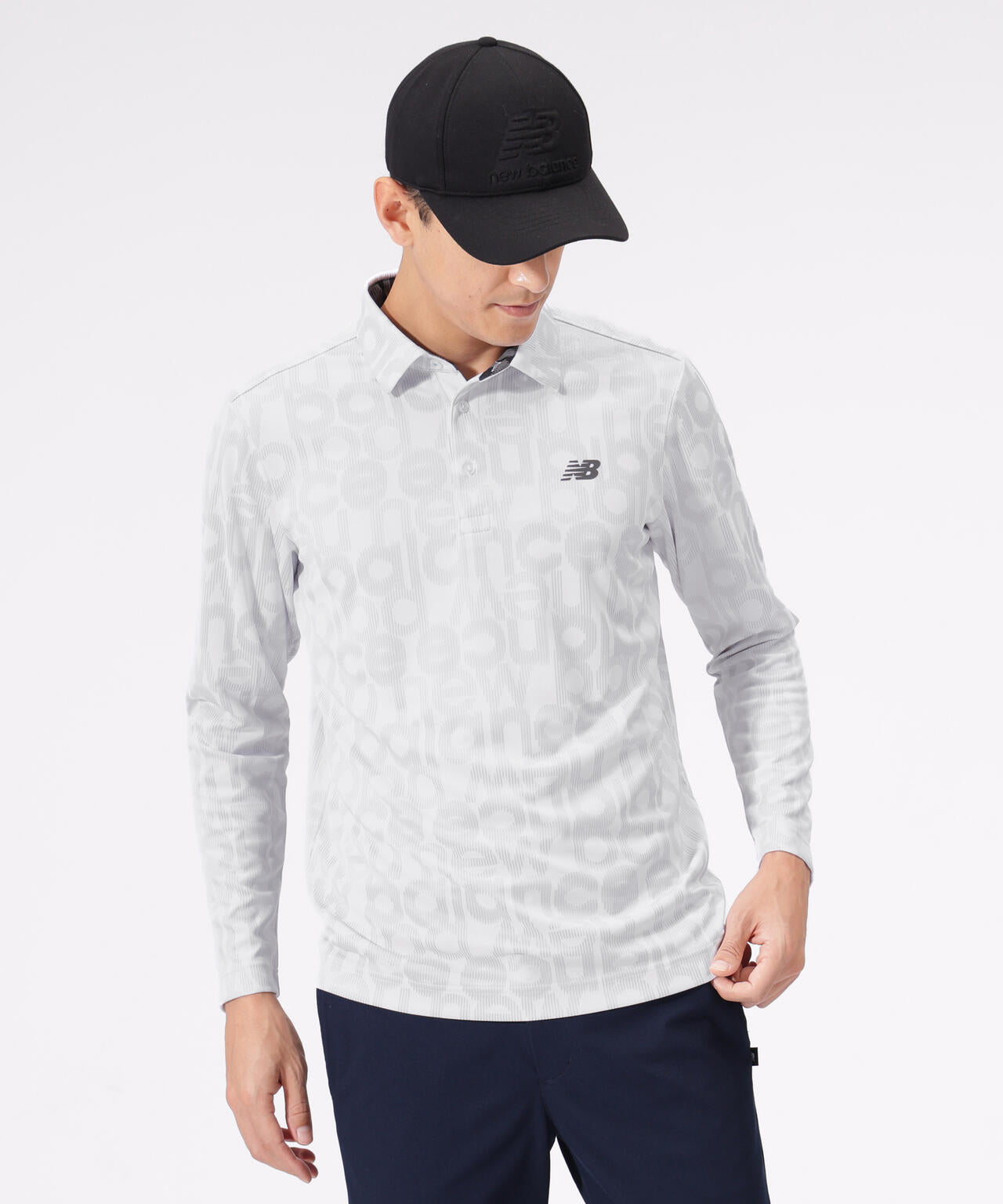 新品タグ付　人気完売品　ニューバランス ゴルフ 長袖シャツ 総柄 L サイズ5 UV 長袖 カラーシャツ (MENS) | new balance golf（ニューバランス