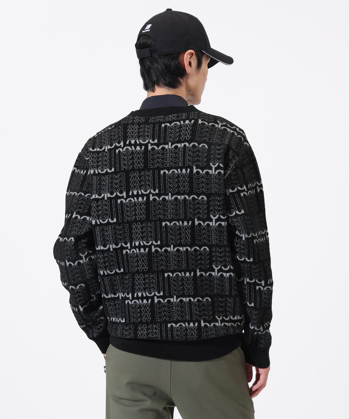 総柄 クルーネック ニット プルオーバー (MENS)