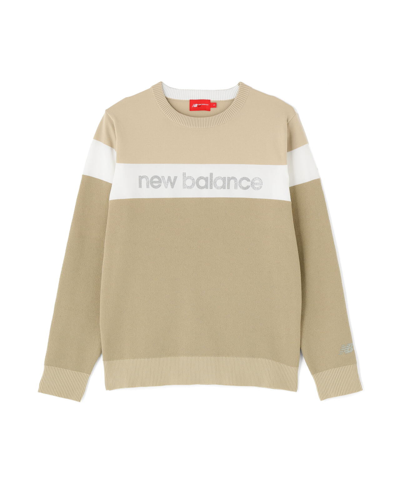 ラメロゴ クルーネック ニット プルオーバー (WOMENS)