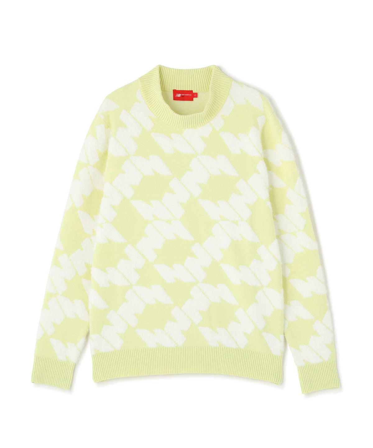 Nサークル柄 モックネック ニット プルオーバー (WOMENS)