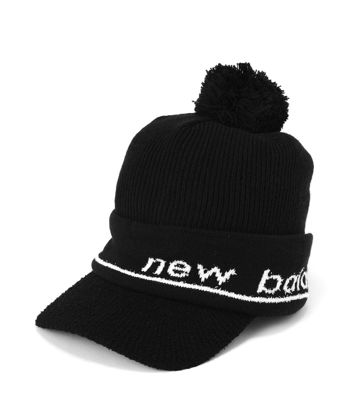 ポンポン付き ブリムビーニー (WOMENS)