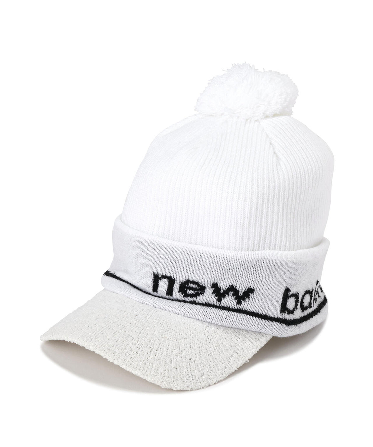 ポンポン付き ブリムビーニー (WOMENS)