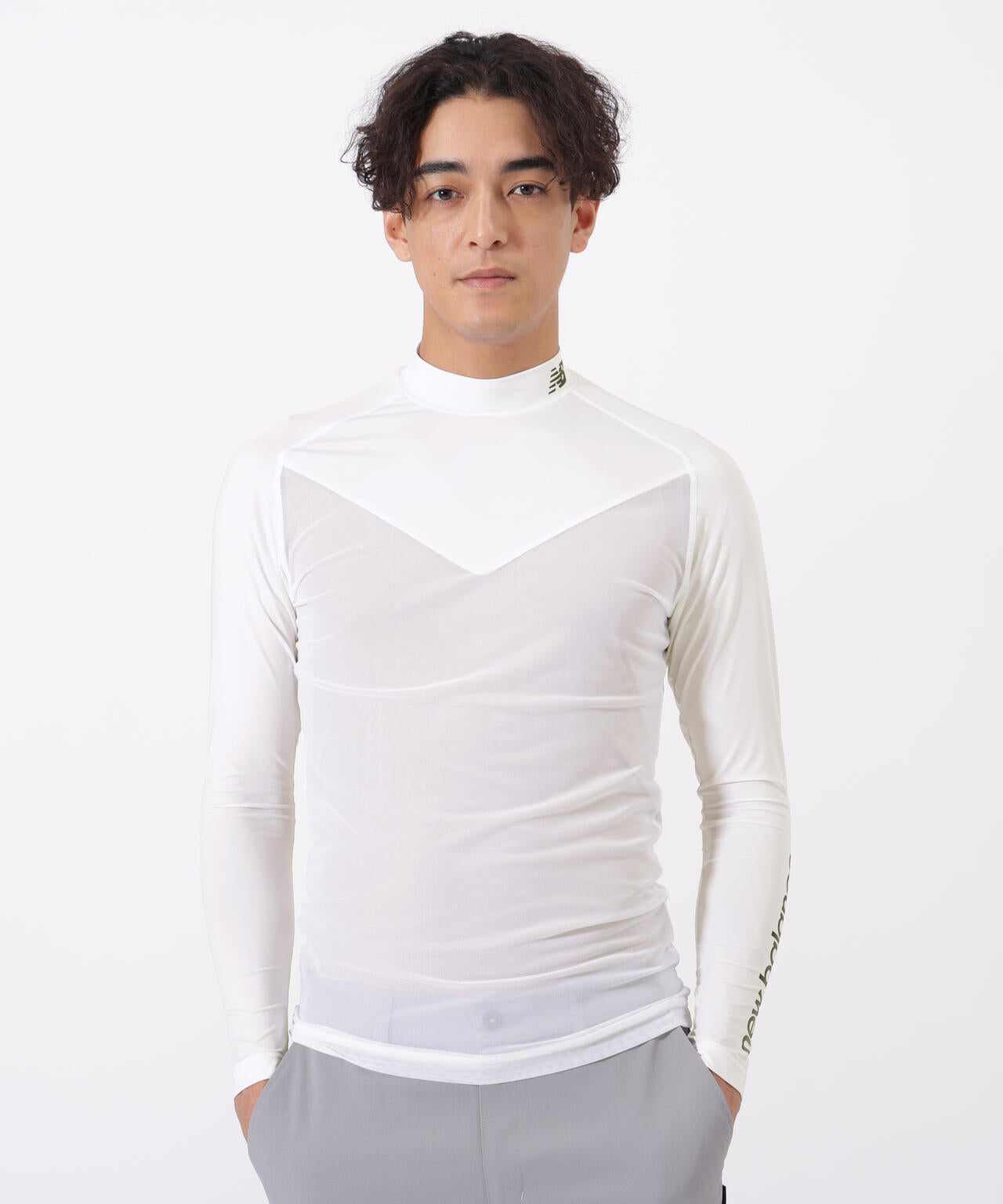 UV 接触冷感 モックネック インナー プルオーバー (MENS) | new