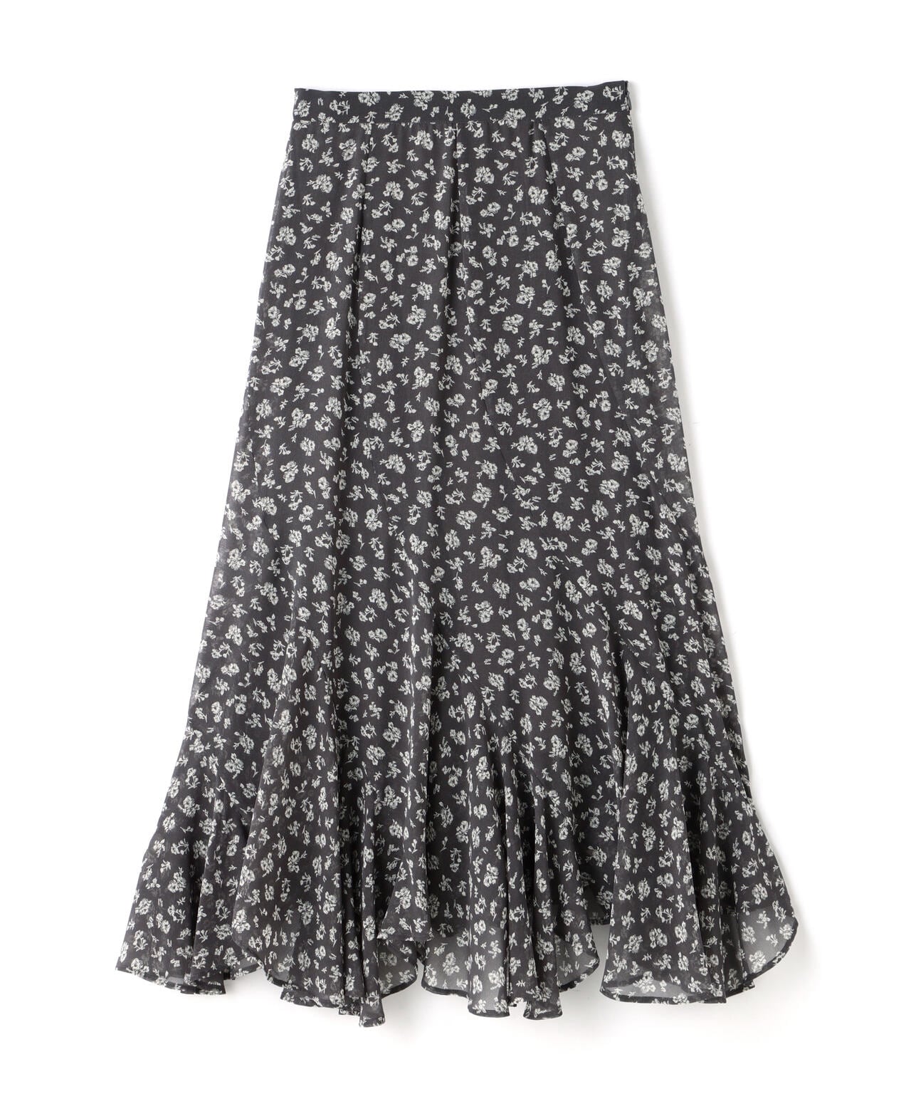 エスカルゴ花柄シフォンスカート