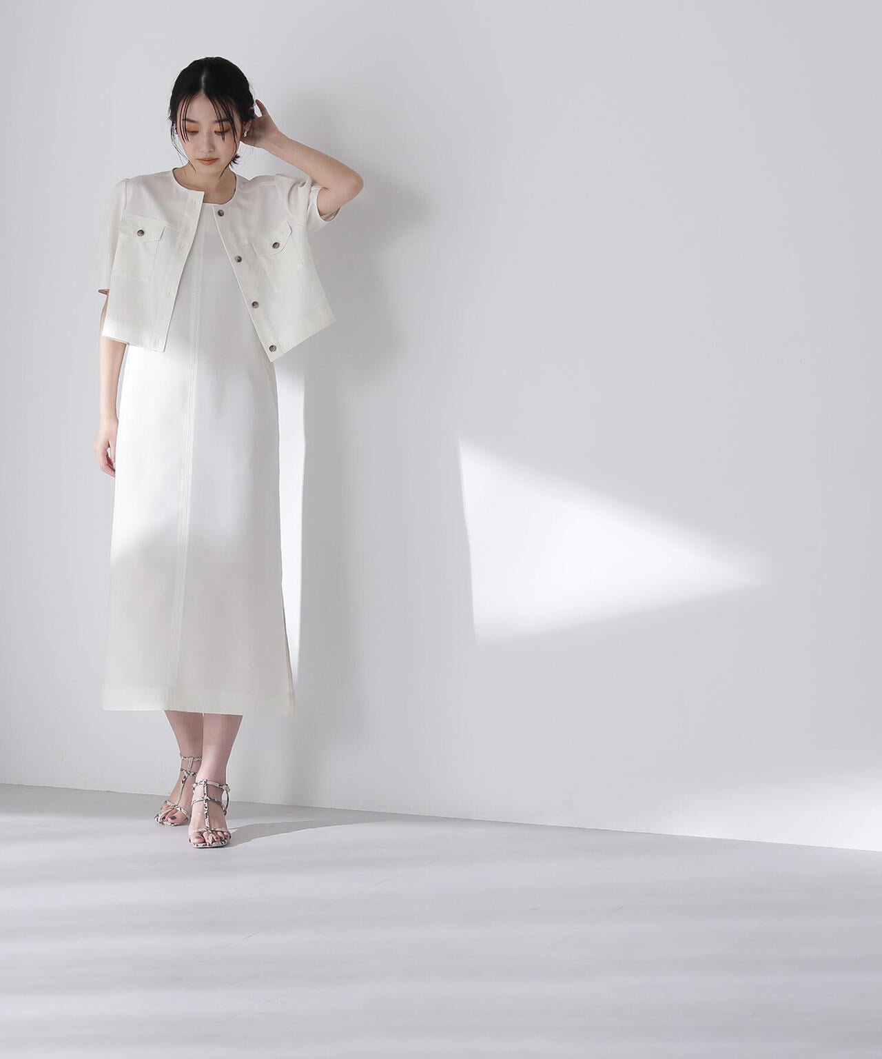 【Oggi掲載】＜ステッチワークセットアップ＞Iラインキャミワンピ