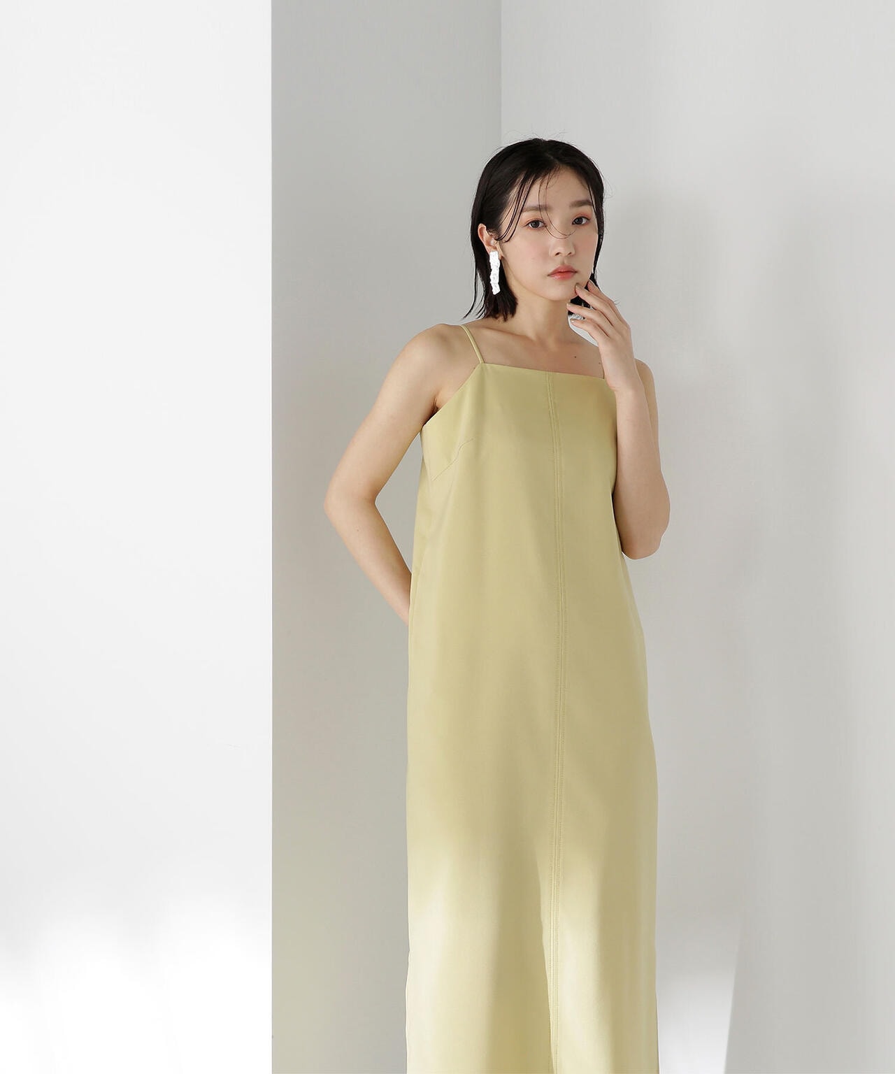 【Oggi掲載】＜ステッチワークセットアップ＞Iラインキャミワンピ