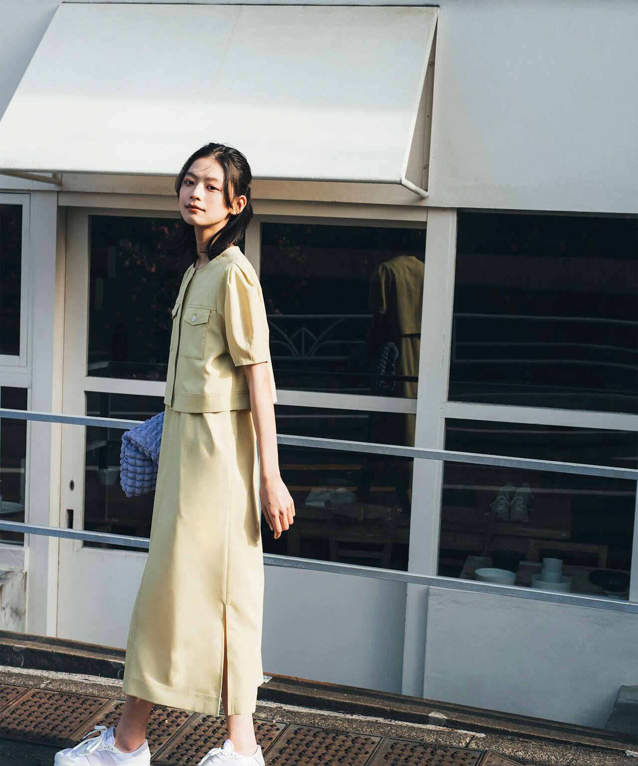 【Oggi掲載】＜ステッチワークセットアップ＞Iラインキャミワンピ