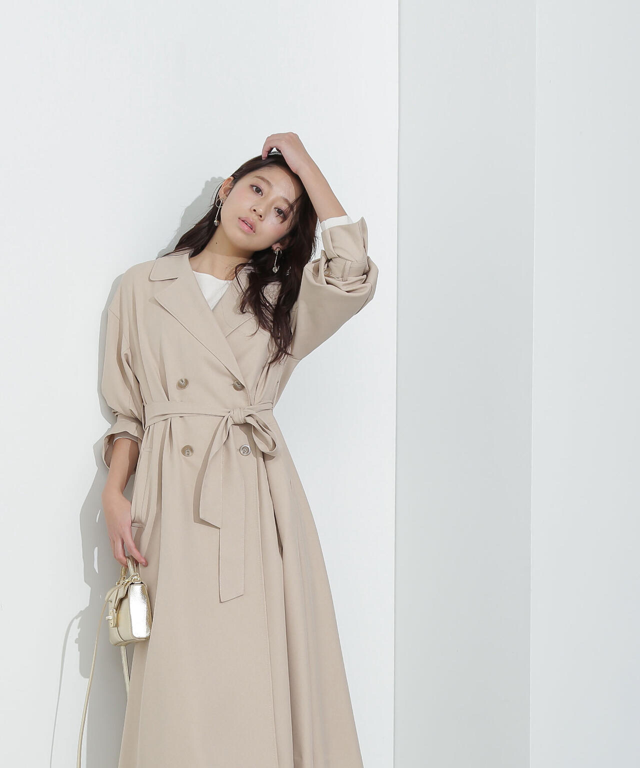 【美人百花掲載】クリアツイルドレストレンチコート