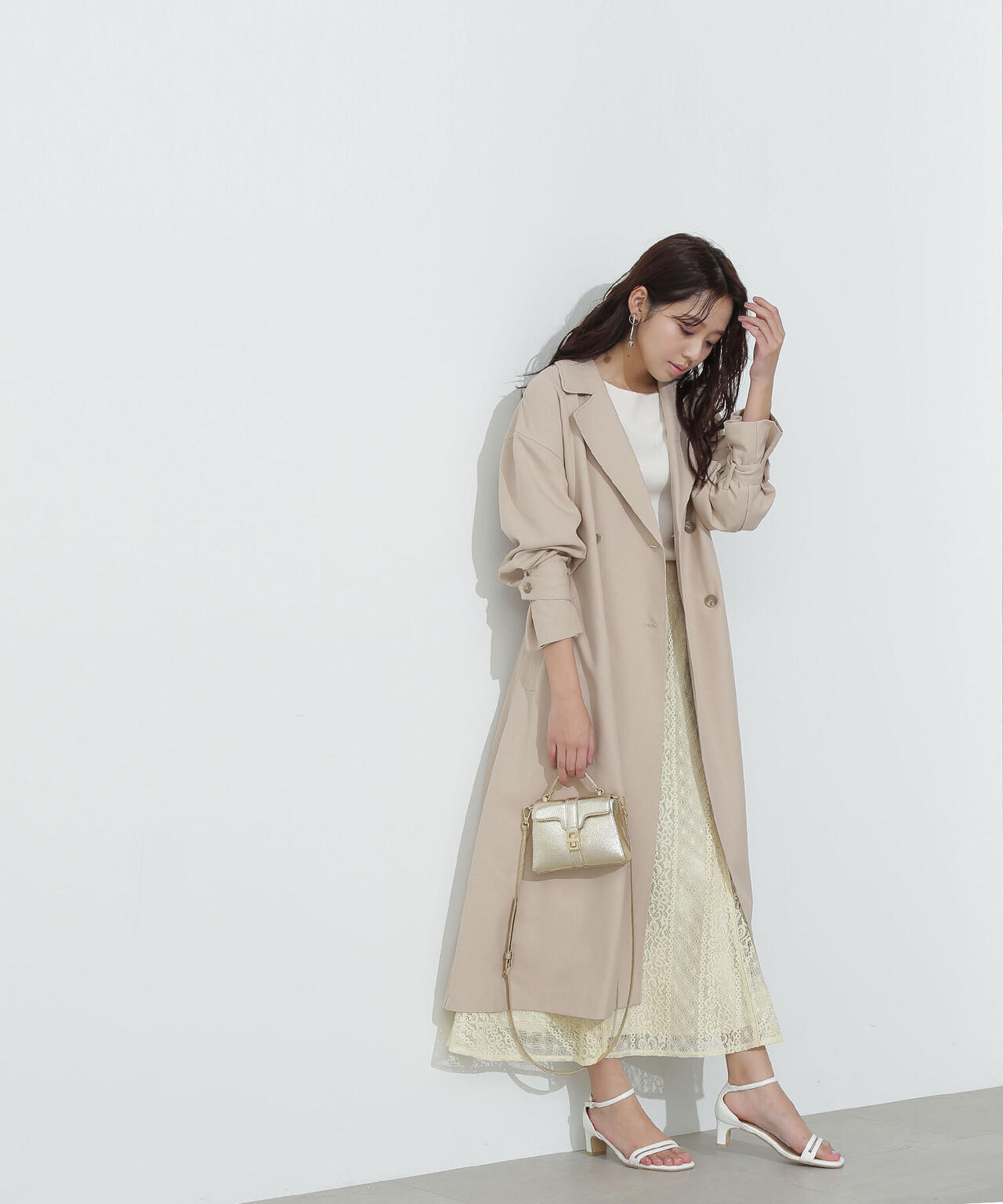 【美人百花掲載】クリアツイルドレストレンチコート