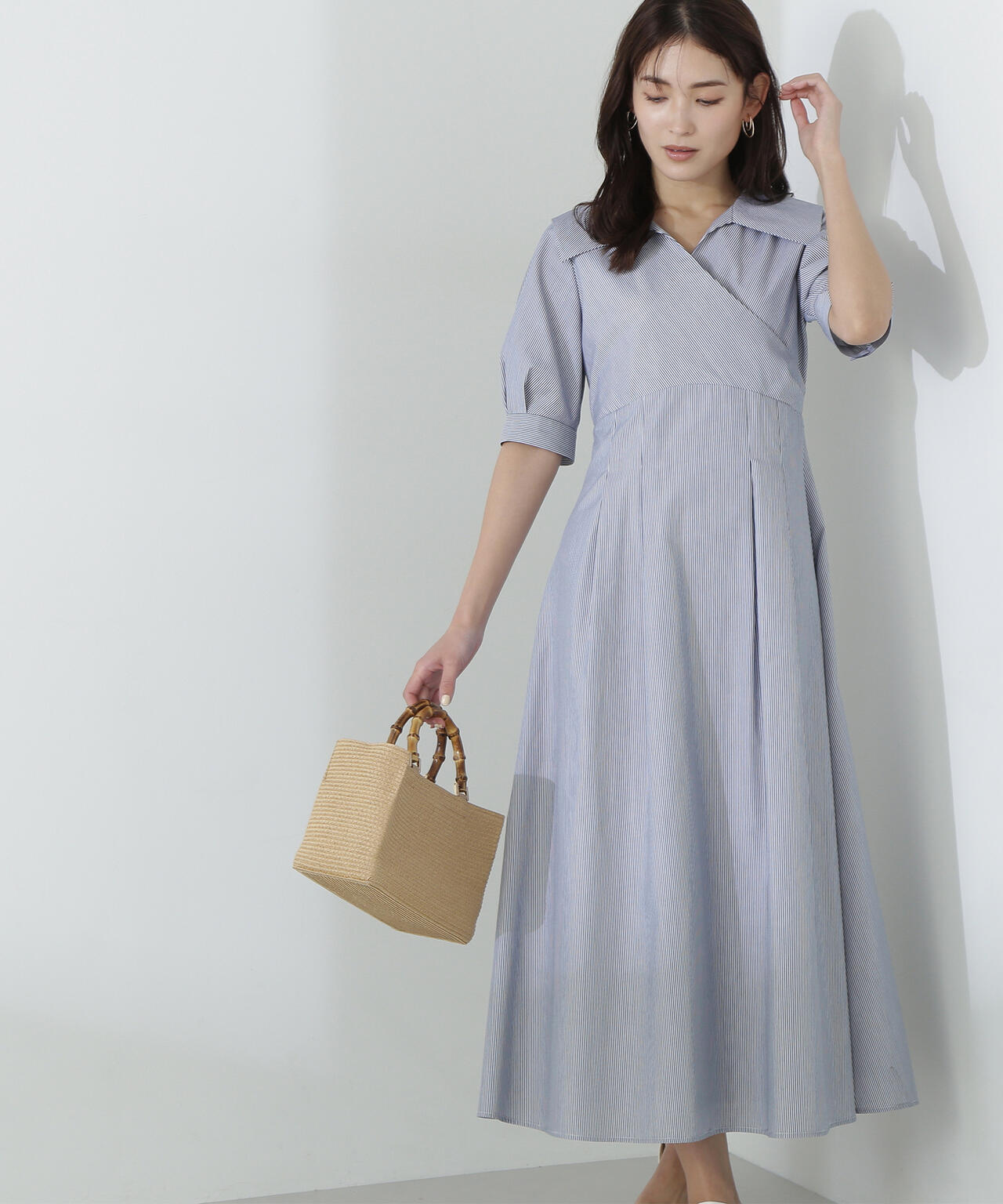 カシュクールシャツワンピース* | NATURAL BEAUTY BASIC（ナチュラル