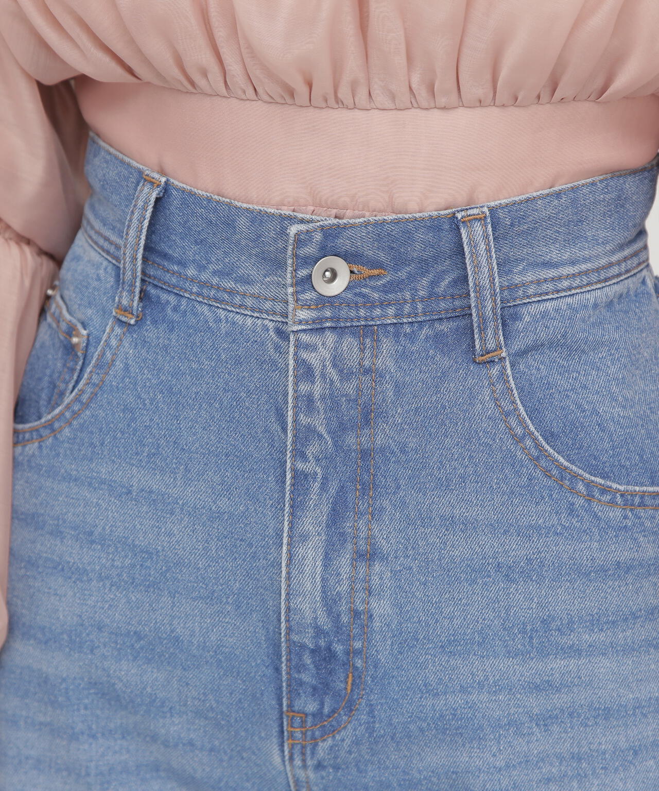 バレルラインデニムパンツ*