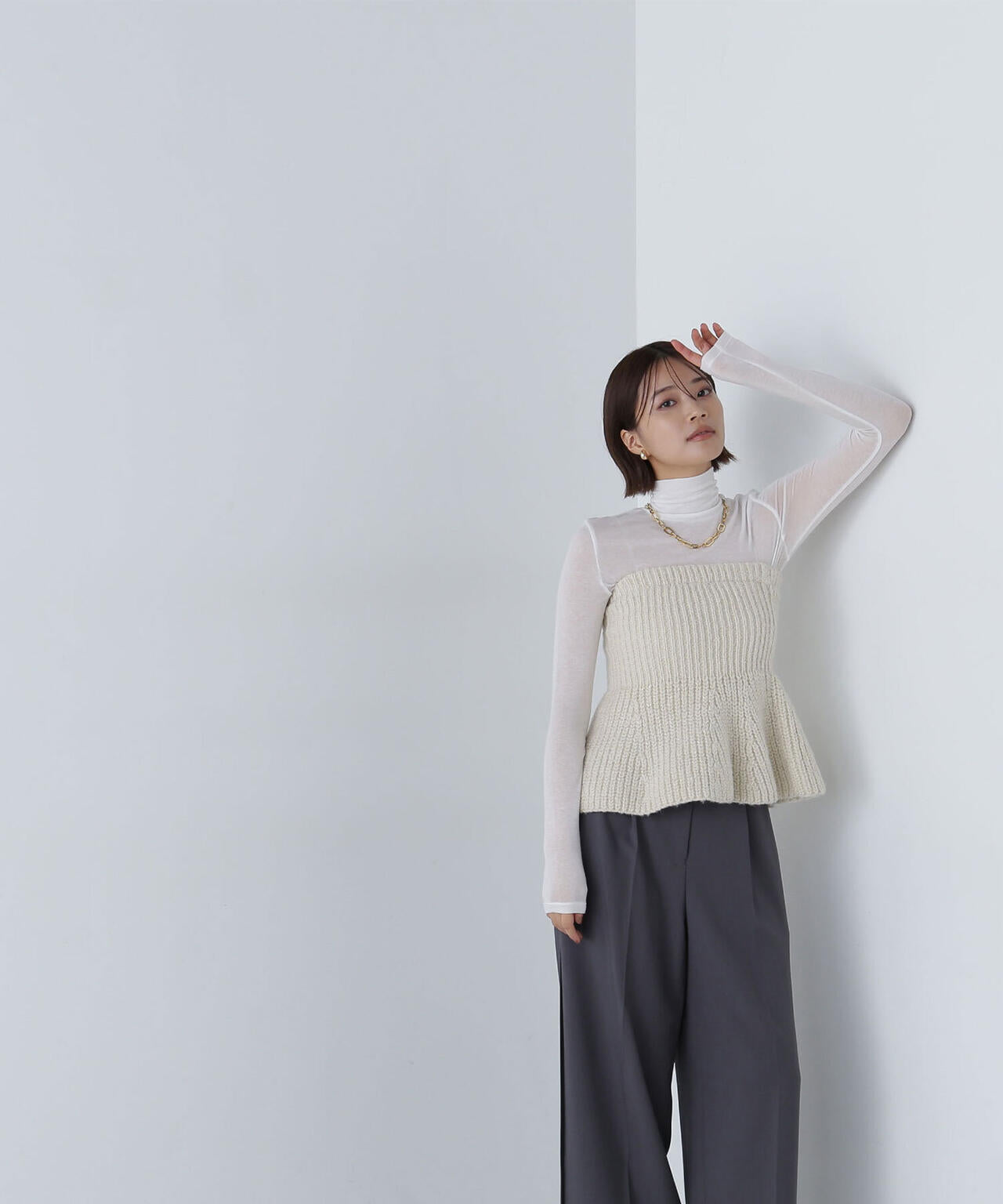 K*i様 ニットペプラムビスチェ K*i様 ニットペプラムビスチェ