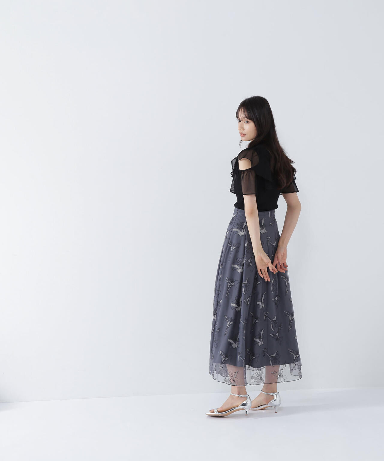 ラッフルシアースリーブニット* | NATURAL BEAUTY BASIC（ナチュラル