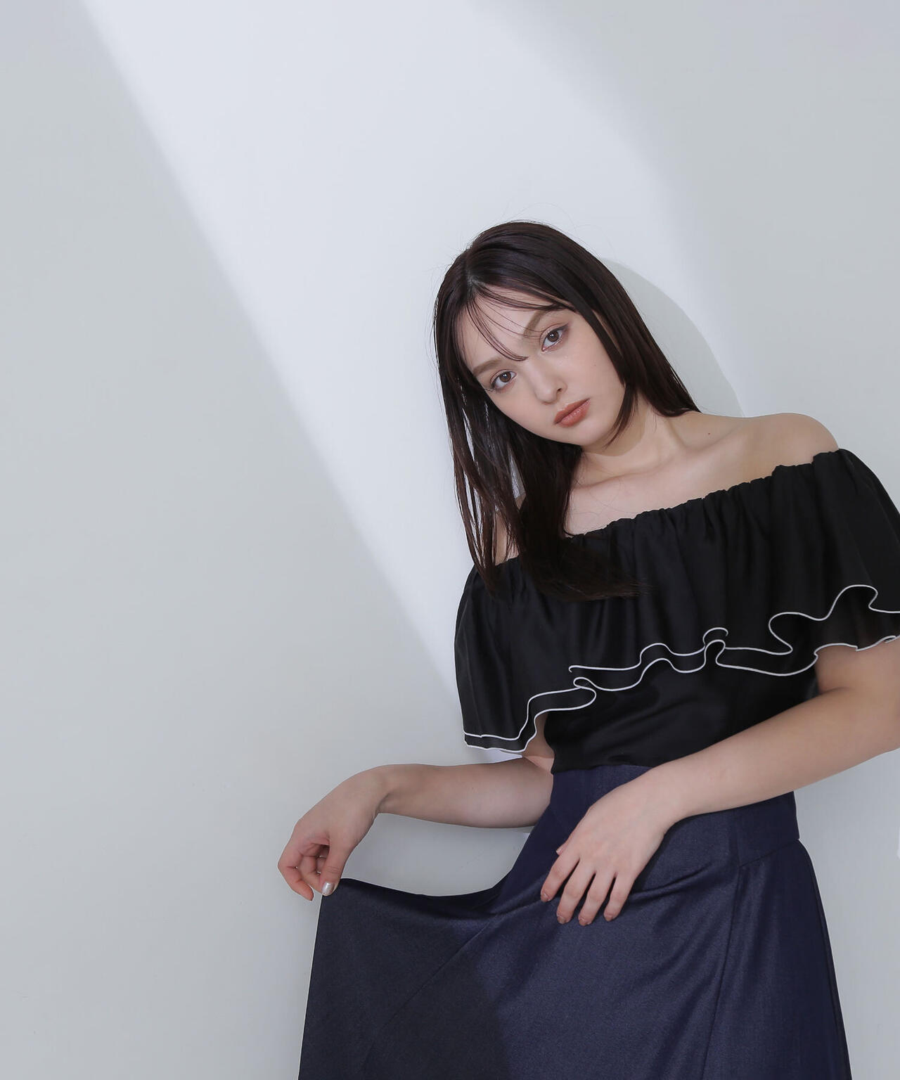 バイカラーメロウラッフルブラウス* | NATURAL BEAUTY BASIC
