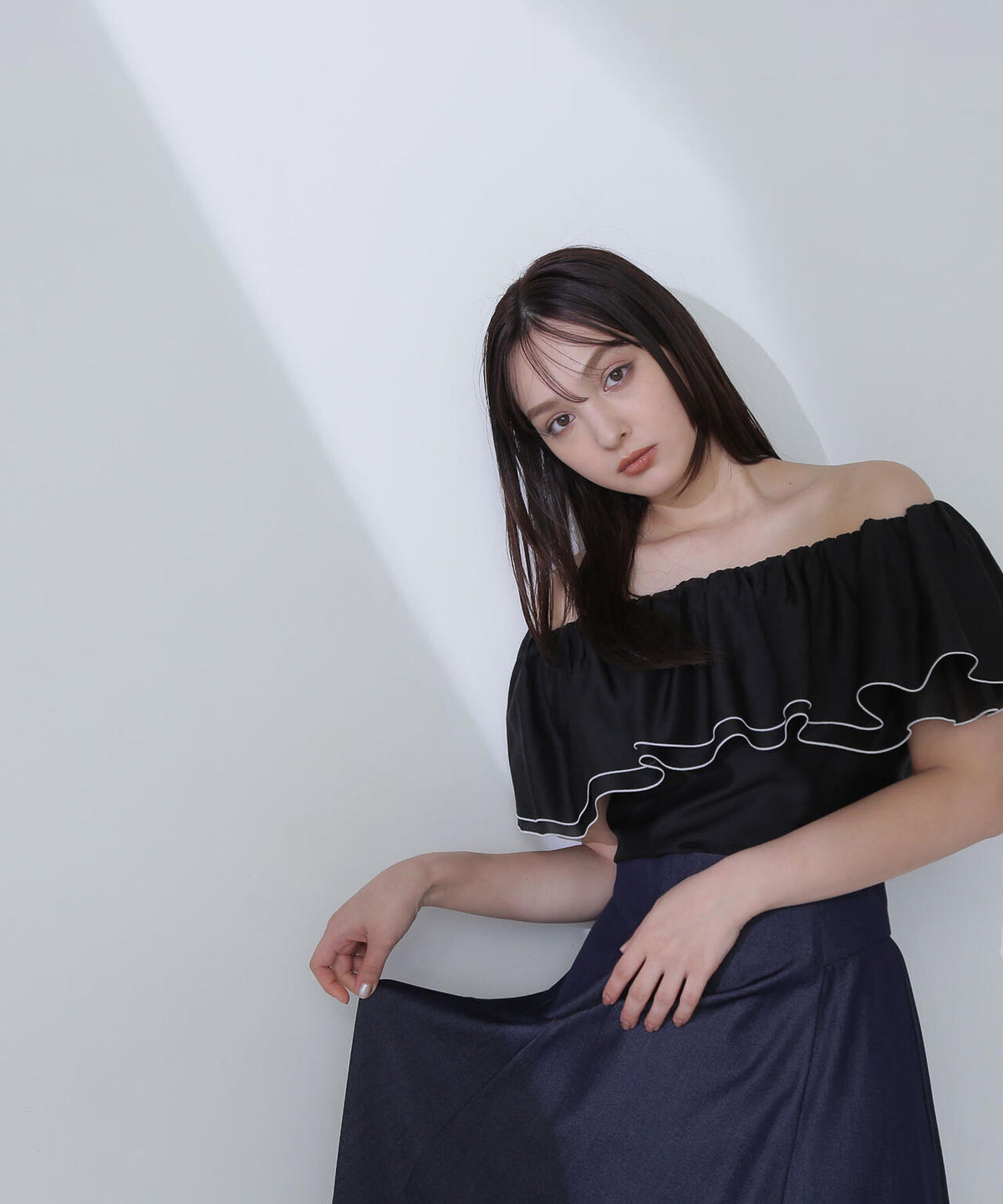 バイカラーメロウラッフルブラウス* | NATURAL BEAUTY BASIC 