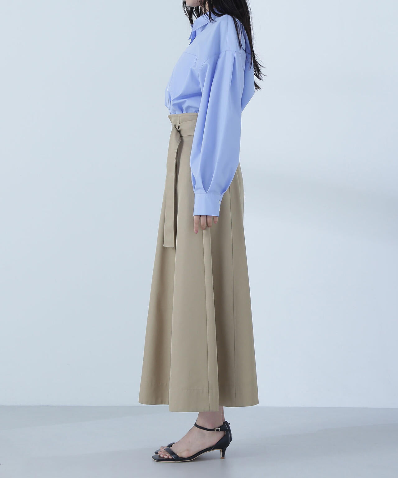 ベルテッドフォルムフレアスカート | NATURAL BEAUTY BASIC  