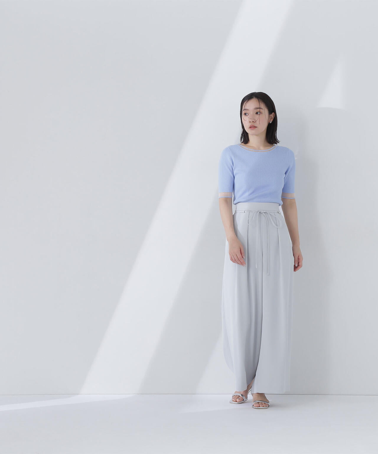 ナローリボンイージーワイドパンツ | NATURAL BEAUTY BASIC 