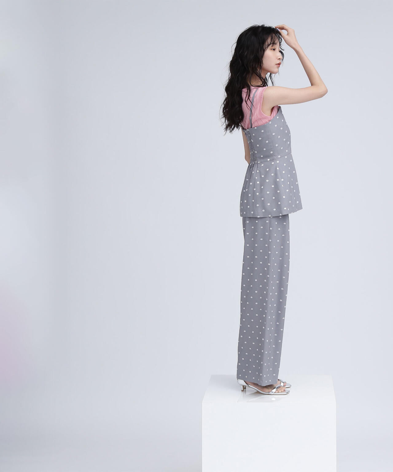 【BLANC】ドット刺繍パンツ*