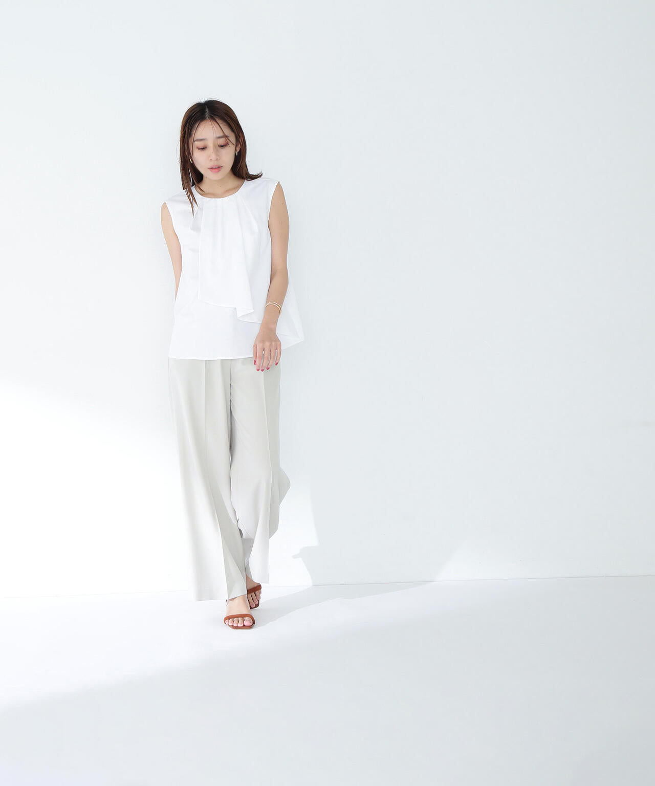 新品 NATURALBEAUTYBASIC 【BLANC 】ドット刺繍パンツ NATURAL BEAUTY BASIC｜ドット刺繍パンツ | Rakuten Fashion