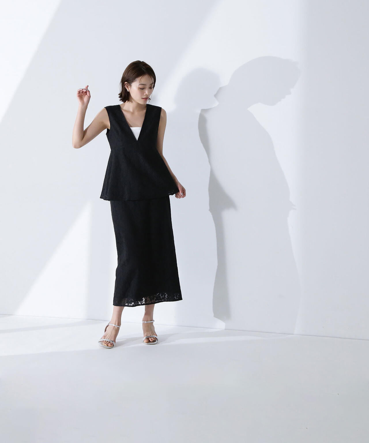 ペプラムレースセットアップ* | NATURAL BEAUTY BASIC（ナチュラル