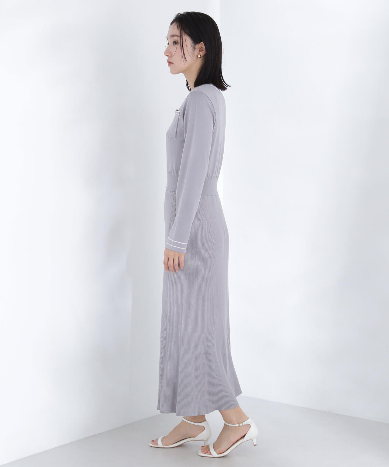 バイカラーポケットニットワンピース | NATURAL BEAUTY BASIC