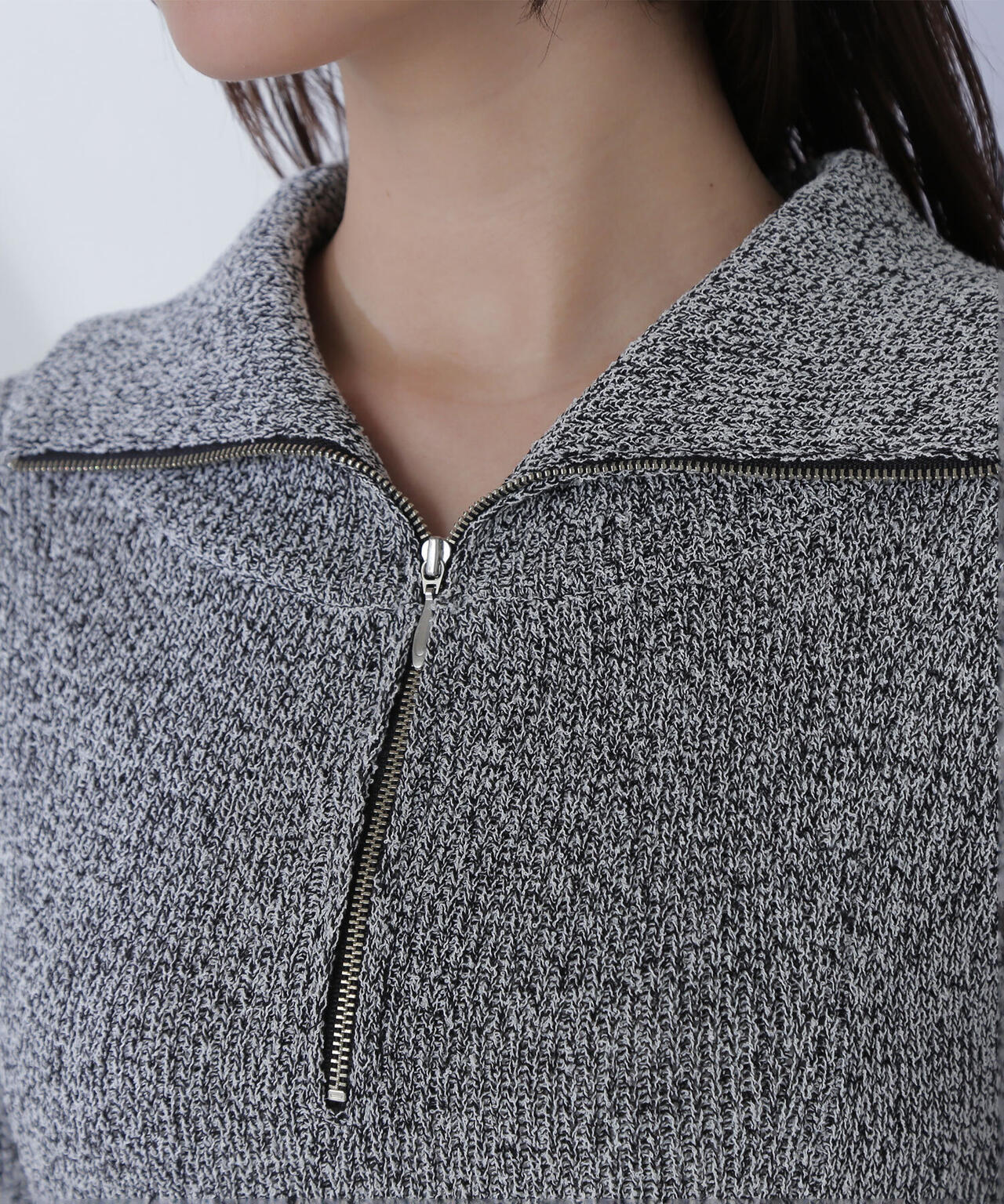 ハーフジップナローニットワンピース | NATURAL BEAUTY BASIC