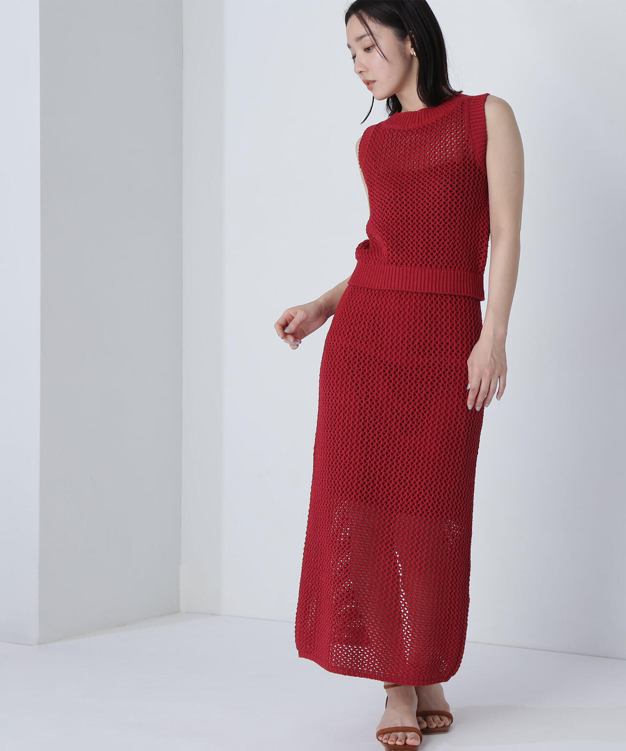 【THINK NATURAL】メッシュニットセットアップ*