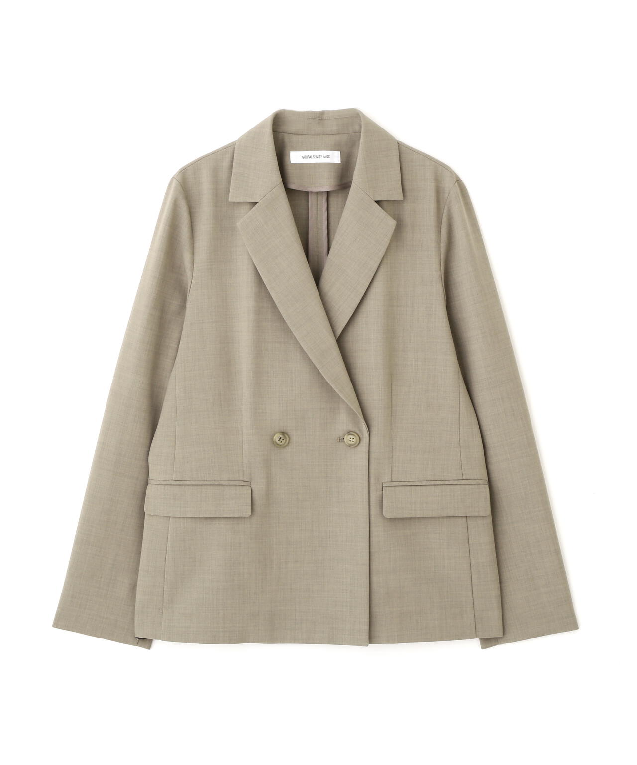 リネンライク SETUP ダブルブレストジャケット | NATURAL BEAUTY BASIC  