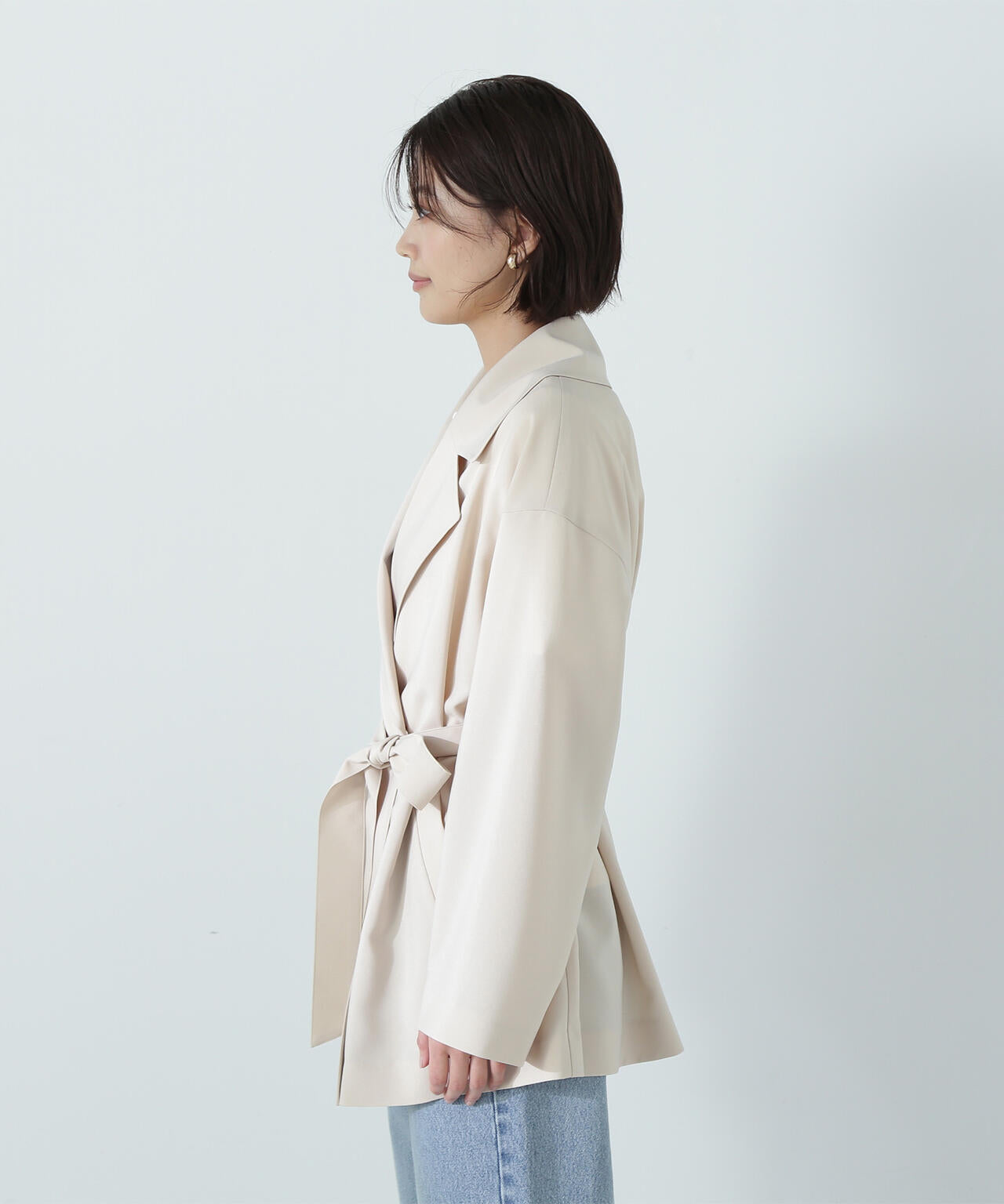 【未使用品】Theory ライトベージュ スプリングコート theory luxe（セオリーリュクス） ルッカロレーナ LUCCA LORENA