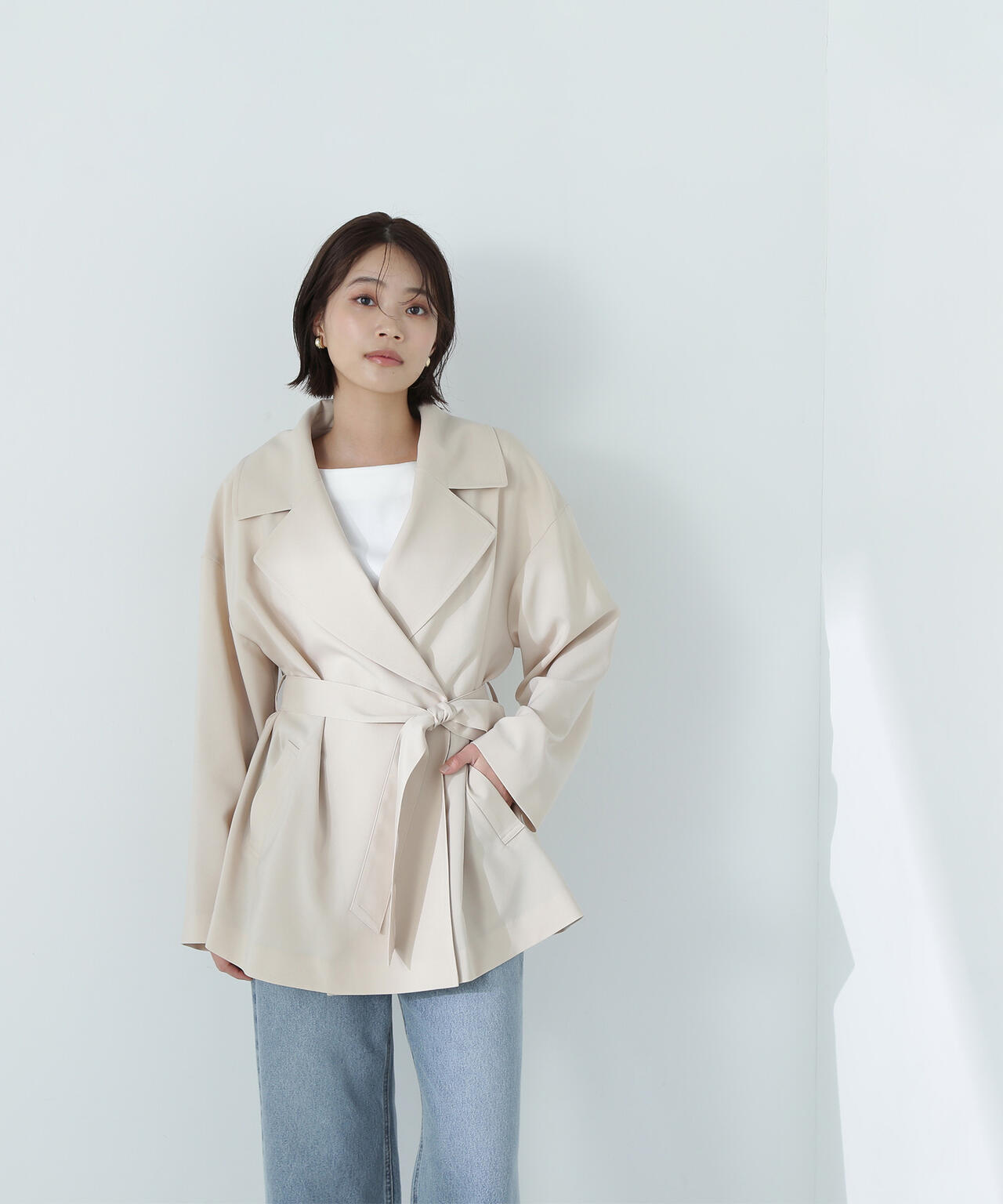 NATURAL BEAUTY BASIC ライトスプリングコートシリーズ ライトスプリングコートシリーズ ミドル丈トレンチコート | NATURAL
