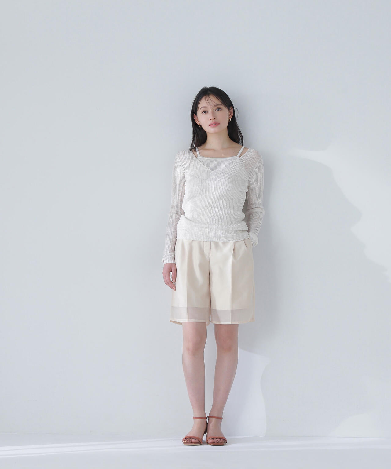 メランジシアーキャミレイヤードニット | NATURAL BEAUTY BASIC  