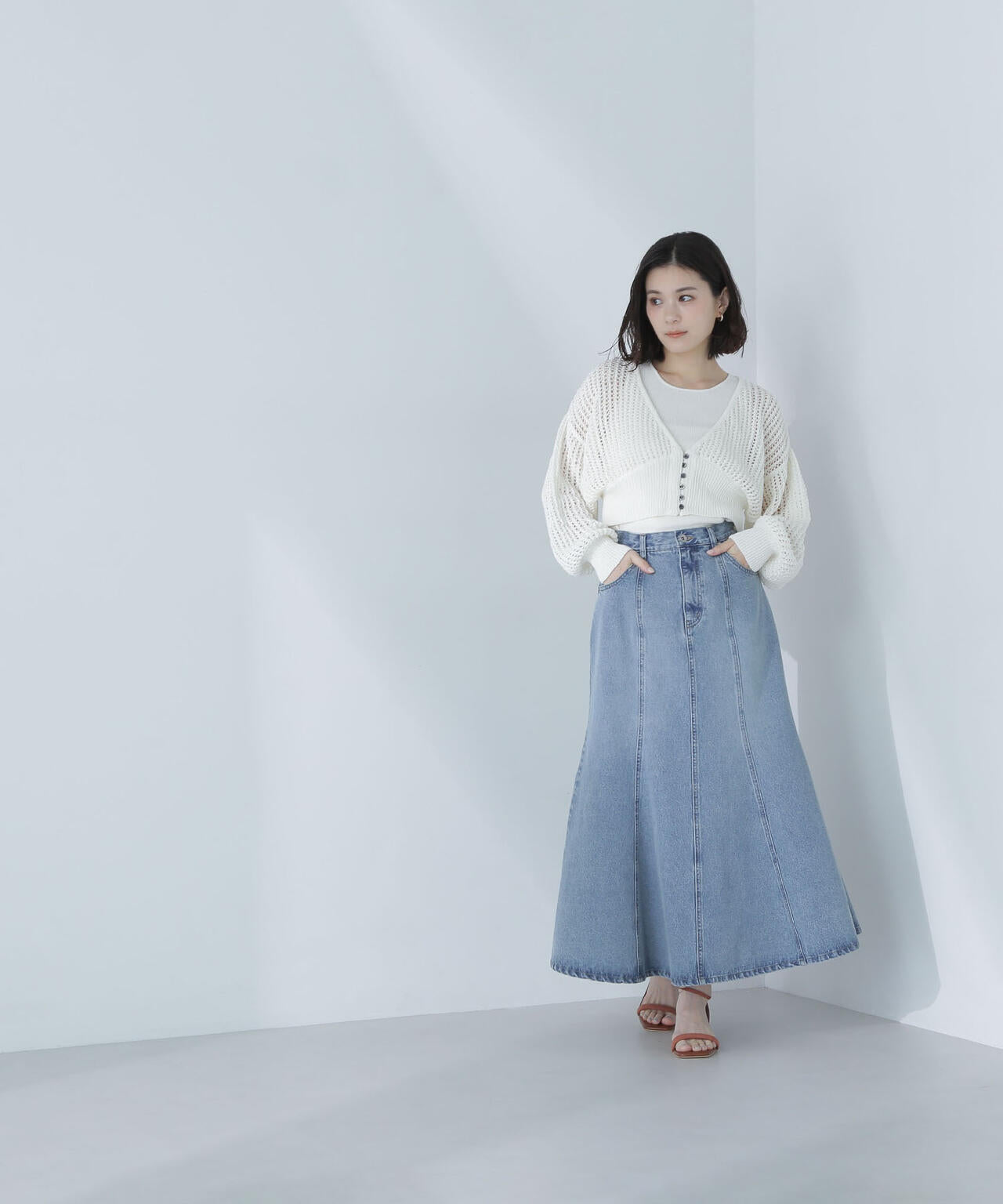 アメスリレイヤードメッシュカーディガン | NATURAL BEAUTY BASIC