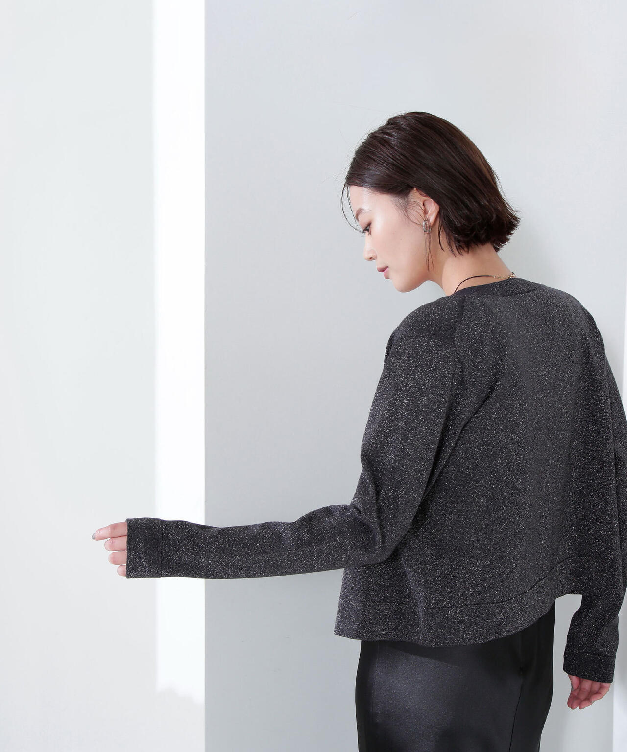 EVERYDAY I LIKE BASICベーシック クルーネック ニットBK EVERYDAY I LIKE BASICベーシック クルーネック ニットBK