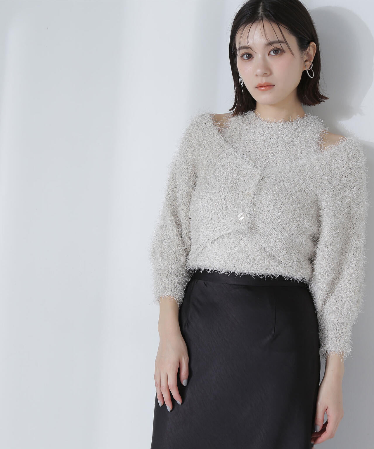 ラメフェザーアンサンブル | NATURAL BEAUTY BASIC（ナチュラル