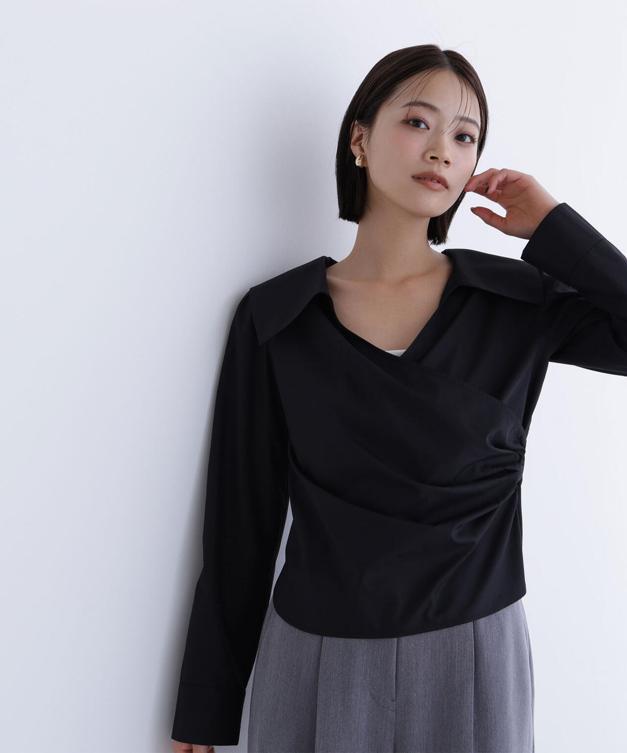 カシュクールデザインブラウス