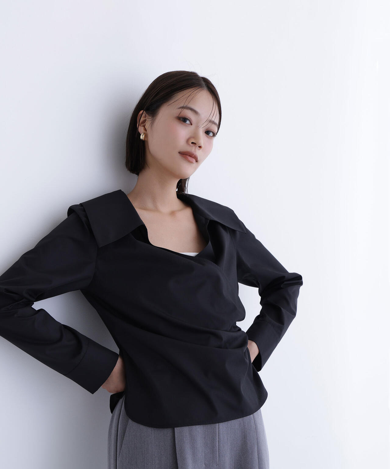 カシュクールデザインブラウス