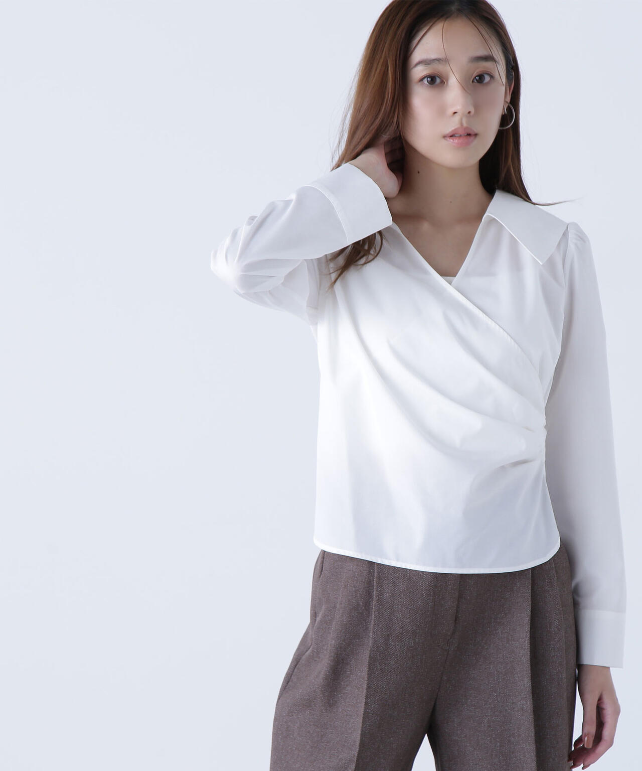 カシュクールデザインブラウス